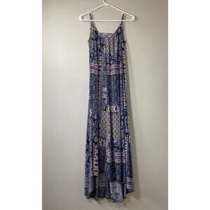 Artisan NY Dress Womens SMALL‎ Purple Patchwork High Low Adjustable Straps